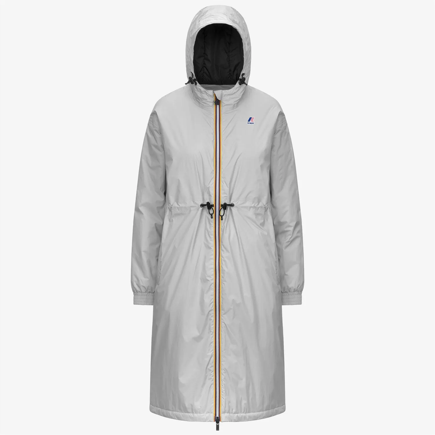 K-Way Le Vrai 4.0 Delia Warm palton 3/4 gri impermeabil