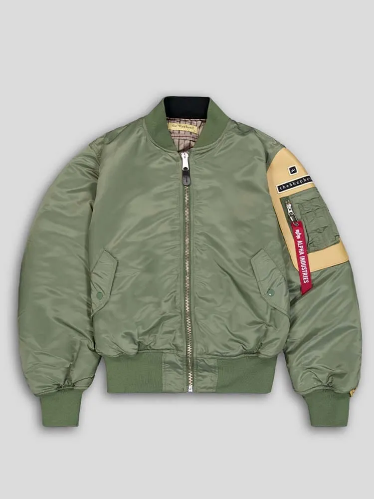 Alpha Industries MA-1 Shepherd geaca bomber negru reversibila