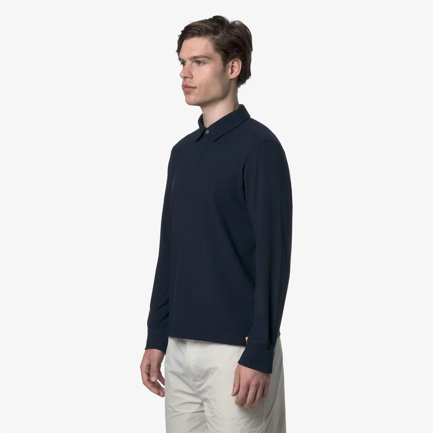 K-Way Tibere Ice Cotton polo barbati albastru maneca lunga