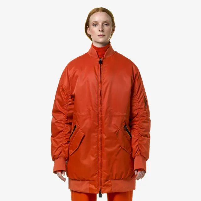 K-Way Lonw Thermo Shiny geaca dama Orange Pumpkin calduroasa