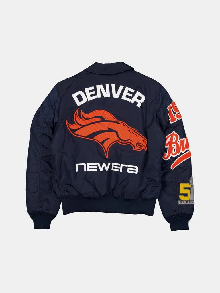 Alpha Industries Denver Broncos MA-1 geacă bleumarin nylon