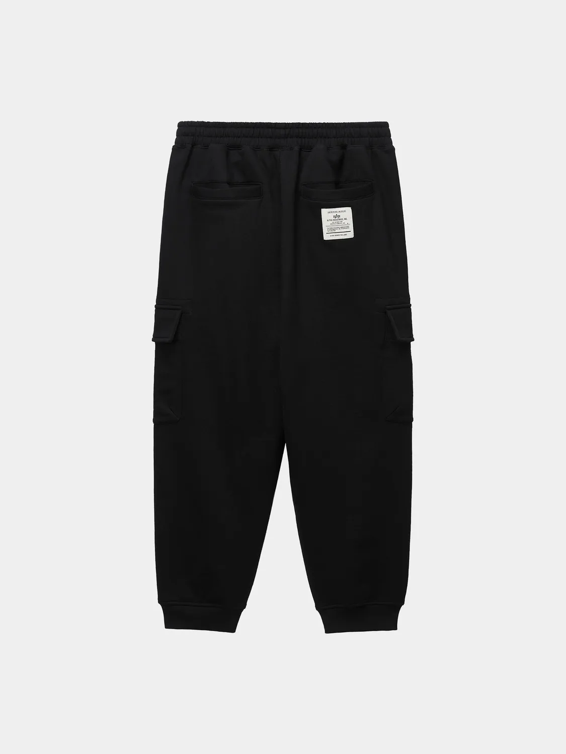 Alpha UNFRM Cargo Sweatpant pantaloni negri fleece