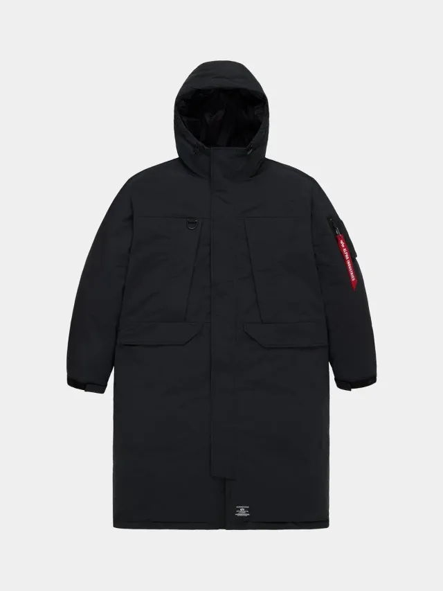 Alpha Industries Seal Long Puffer parka lunga neagra