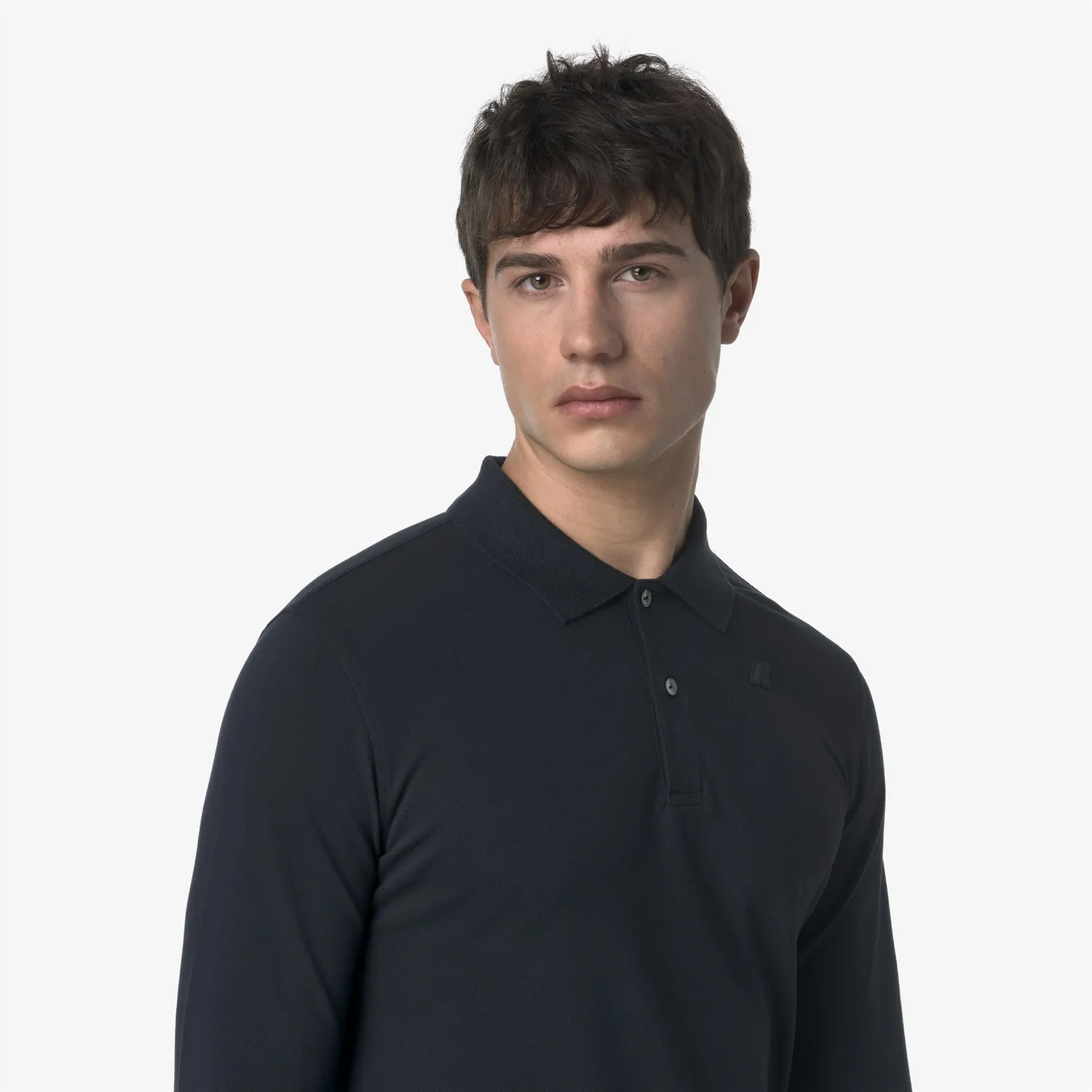K-Way Monju Pique Slim polo barbati Blue Depth bumbac