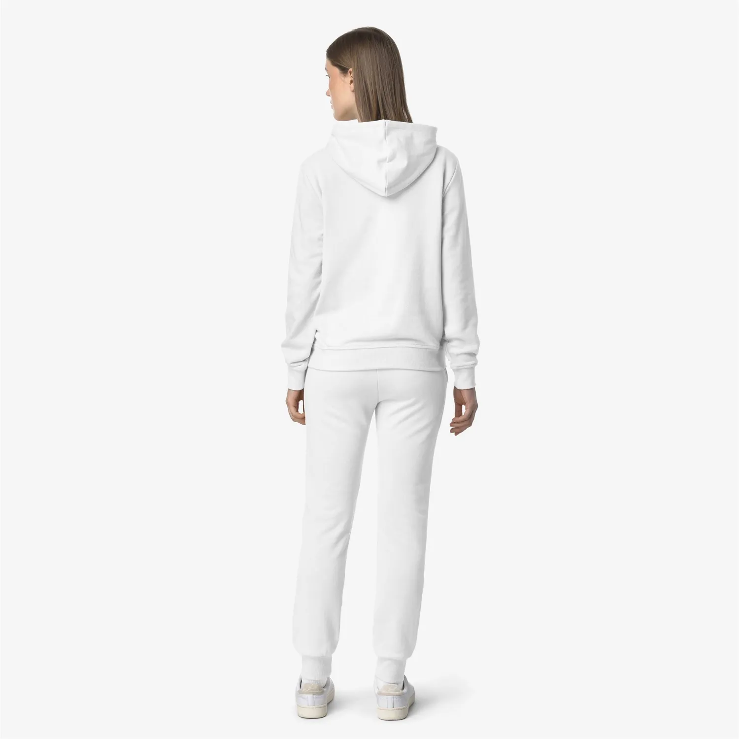 K-Way Bishop Poly Cotton pantaloni sport albi