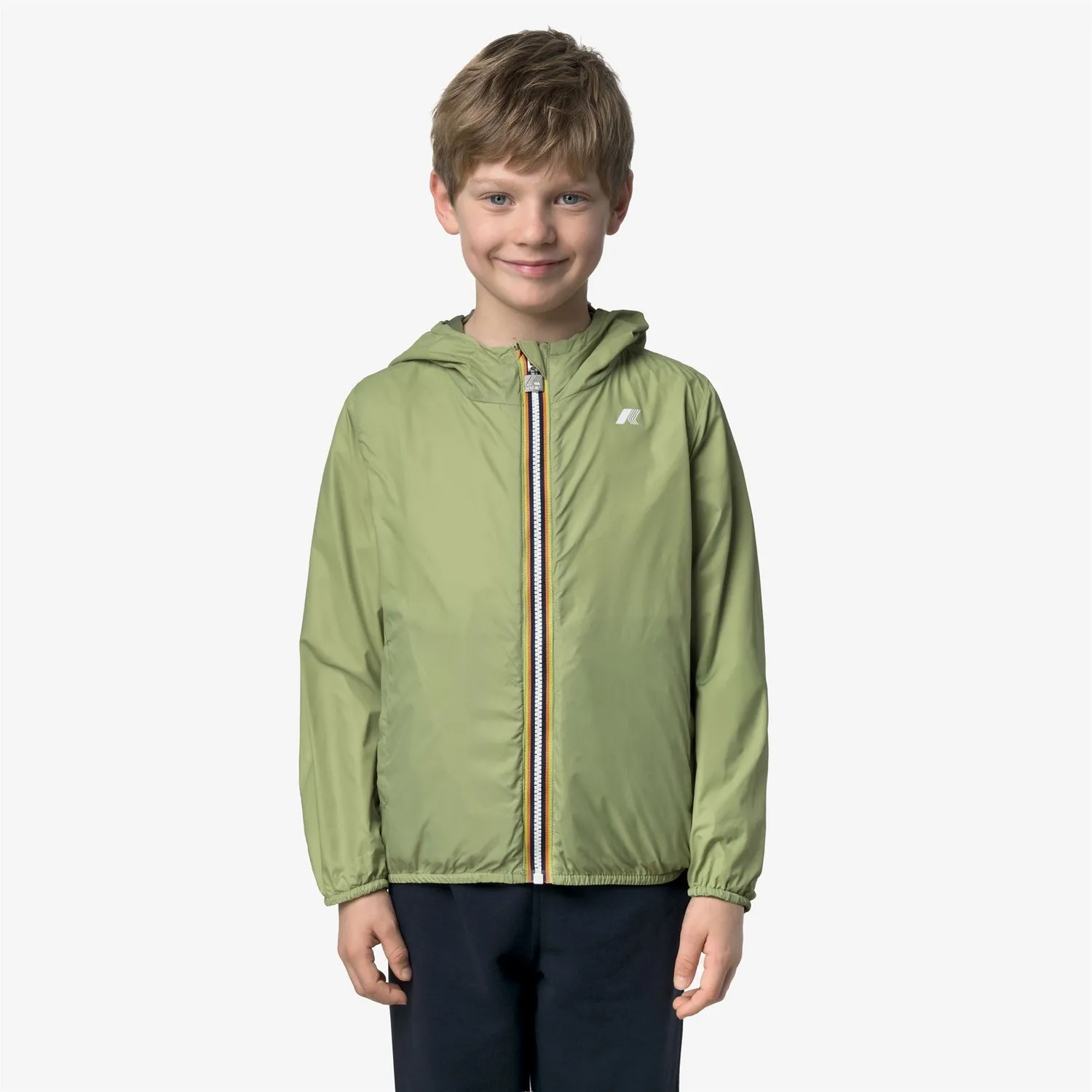 K-Way Jake Plus.2 Double geaca copii verde reversibila