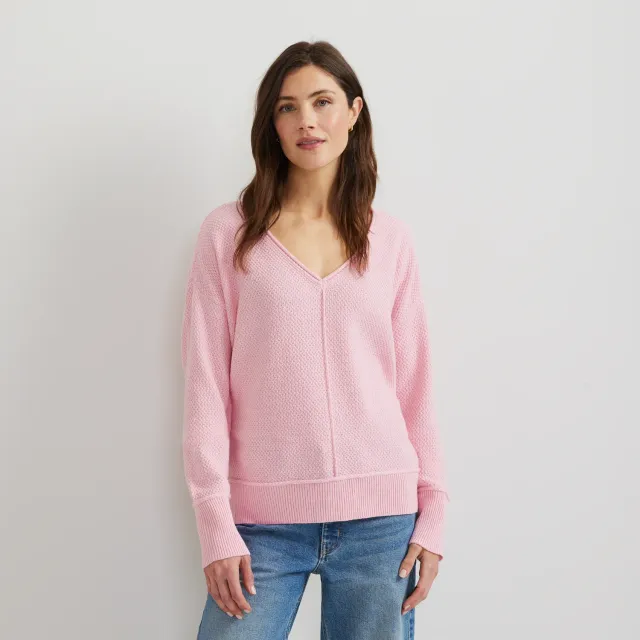Eddie Bauer V-Neck Sweater pulover Sage bumbac
