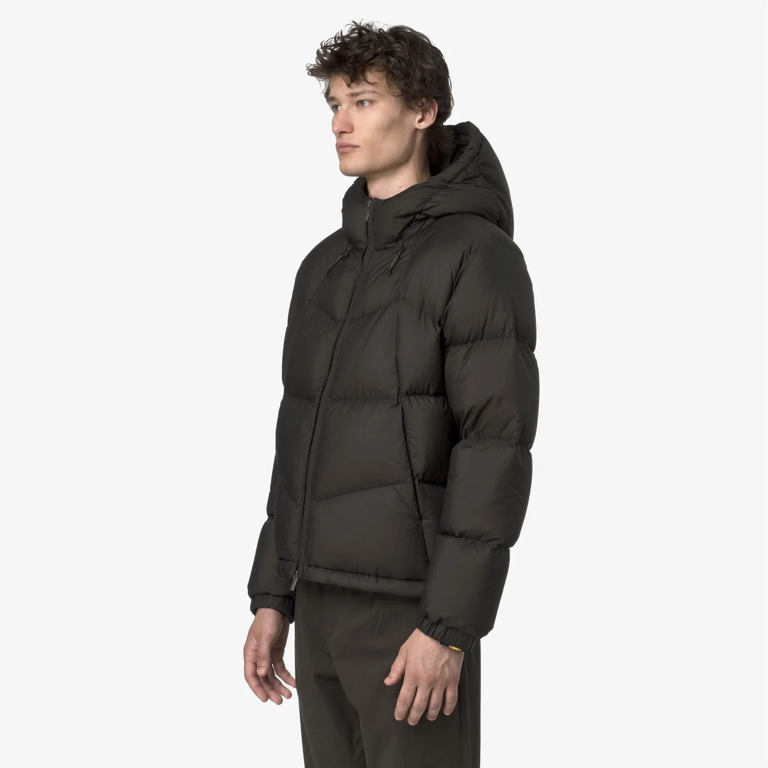K-Way Quill geaca puf barbati negru olive puf natural