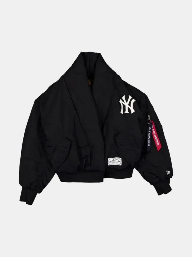 Alpha Industries New York Yankees x New Era geaca bomber dama neagra