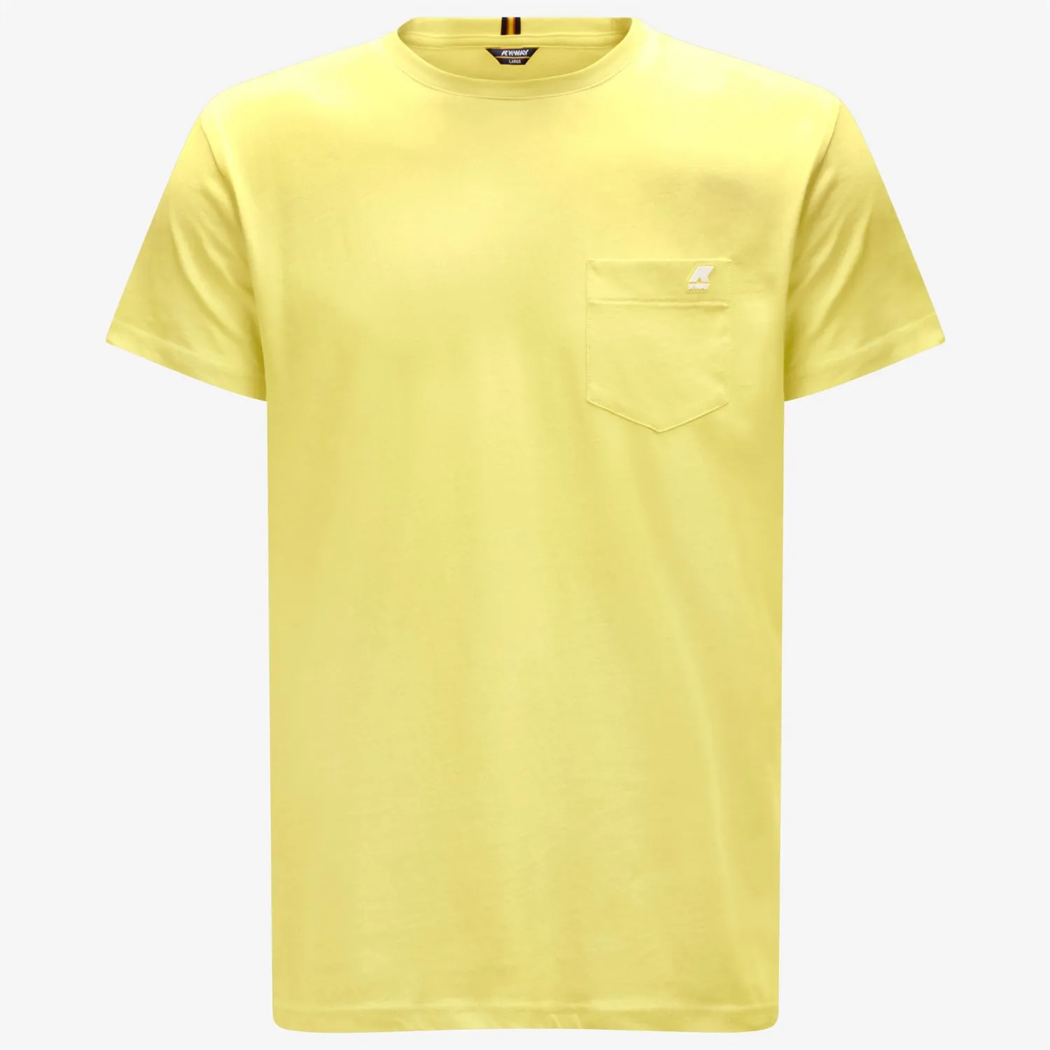 K-Way Sigur tricou barbati galben Sunstruck bumbac slim