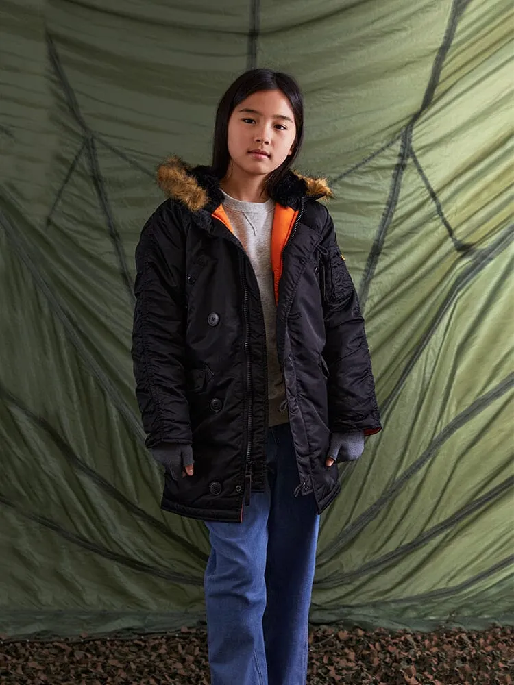 Alpha Industries N-3B Youth parka copii neagra iarna