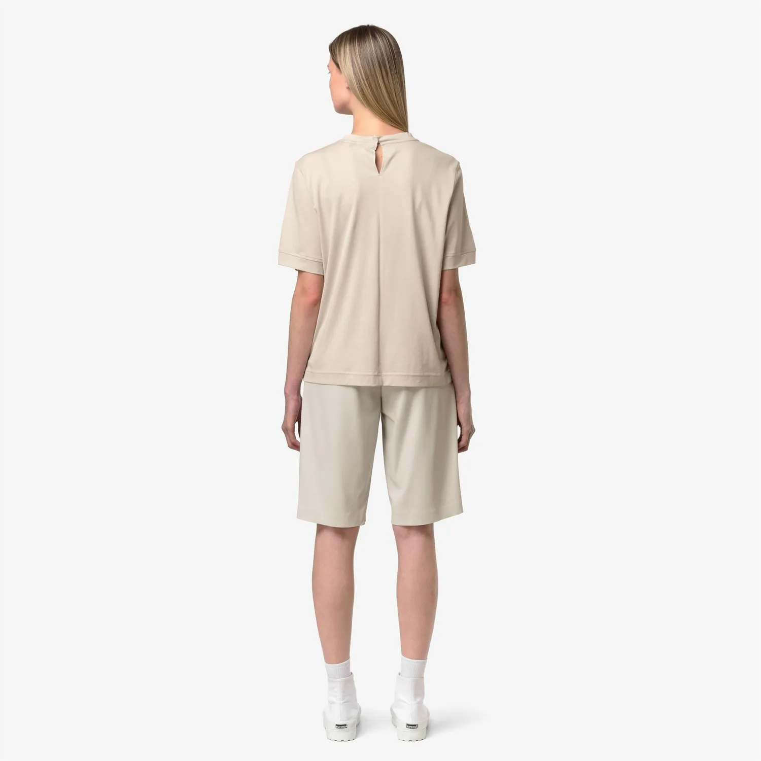 K-Way Gabillou Cotton Silk tricou dama bej matase