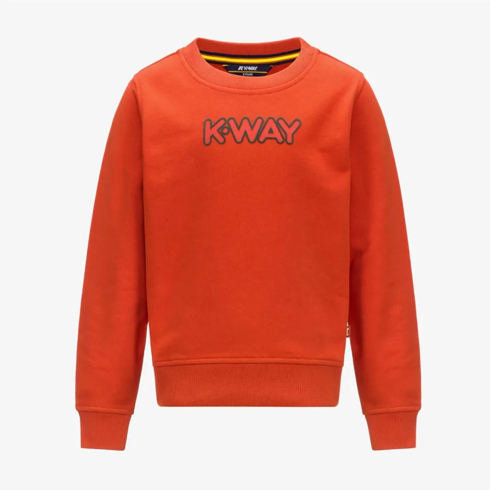 K-Way Baptis Flock hanorac baieti Orange Pumpkin bumbac