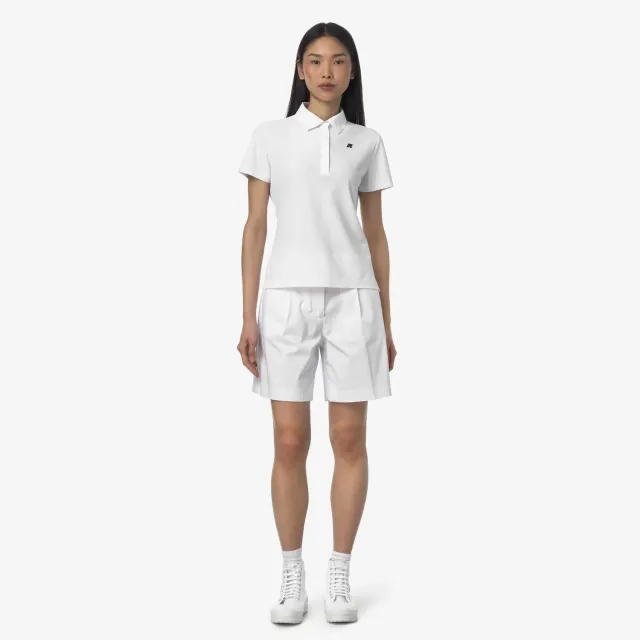 K-Way Nive Twill Tech Golf pantaloni scurti dama albi