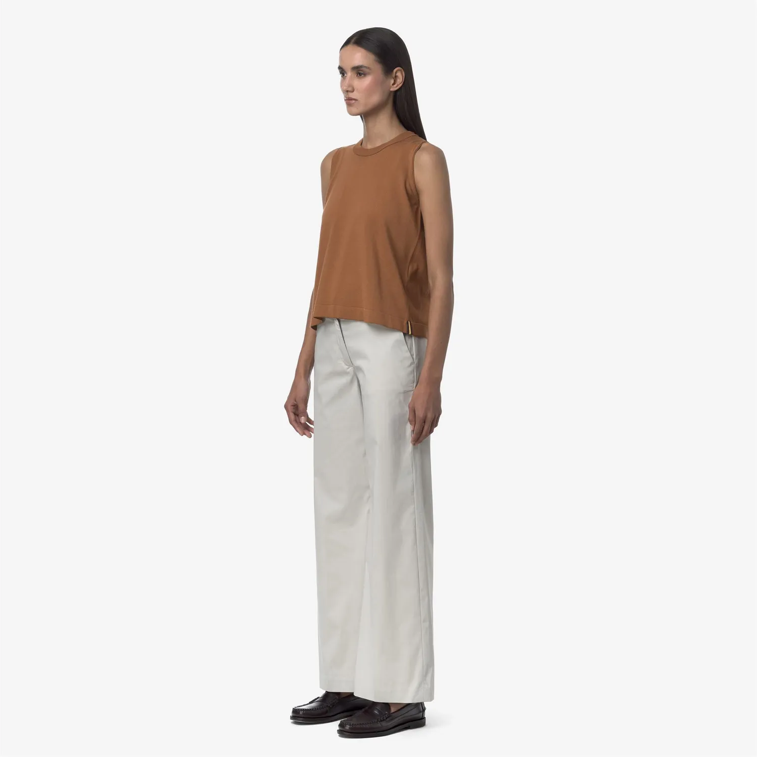 K-Way Tya Twill Tech pantaloni chino dama bej stretch