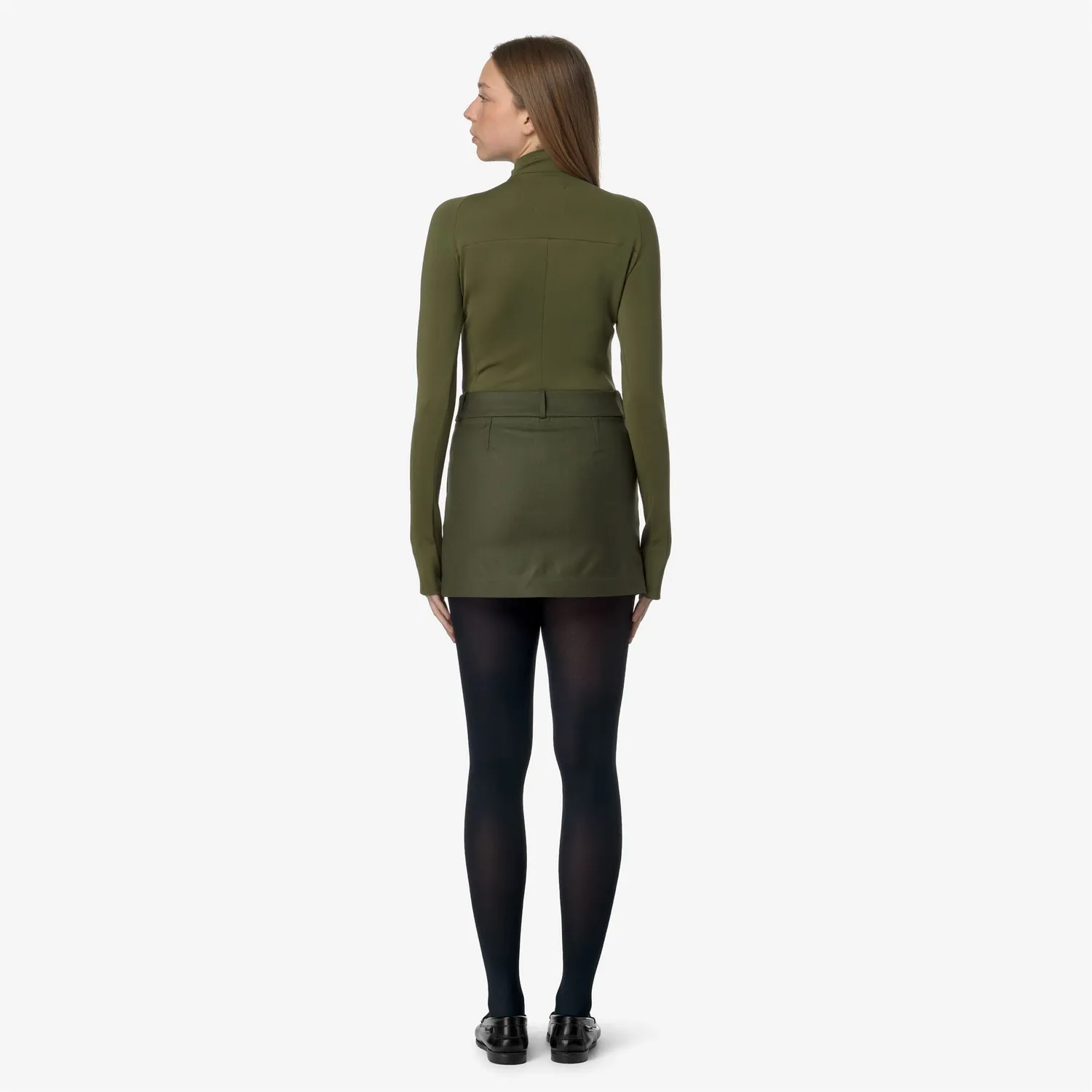 K-Way Miniki Tech Wool 3L fusta verde lana