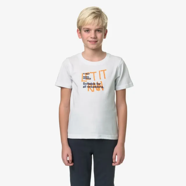 K-Way Odom tricou baieti alb bumbac