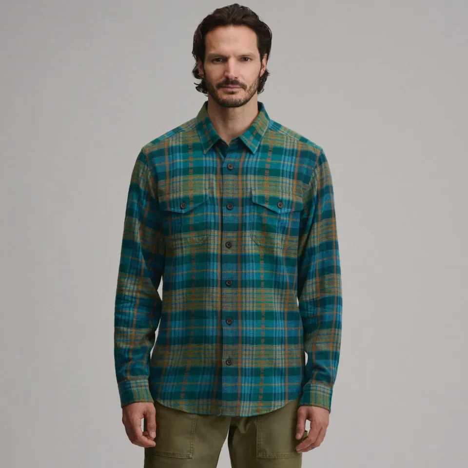 Eddie Bauer Cabin camasa flanel Sea Glass calduroasa