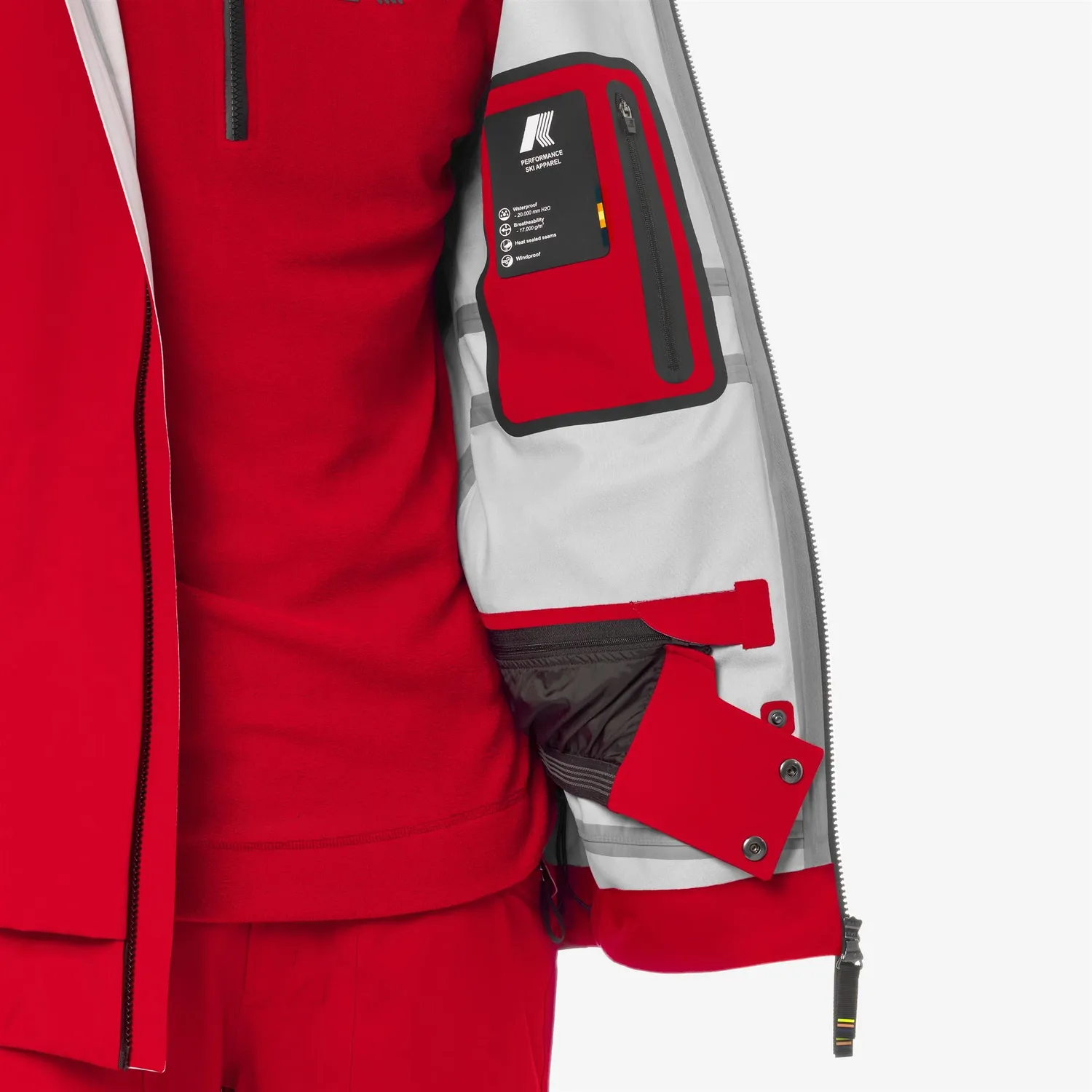 K-Way Bozel 3 Layers geaca rosie schi