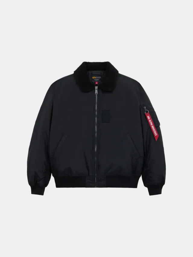 Alpha Industries B-15 Oxford geacă bomber Black groasă
