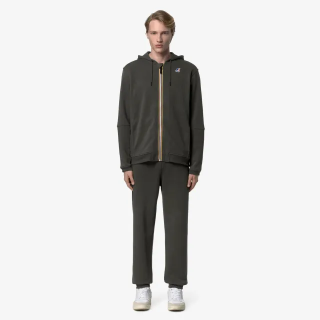K-Way Philbert Poly Cotton pantaloni sport Green Blackish fleece