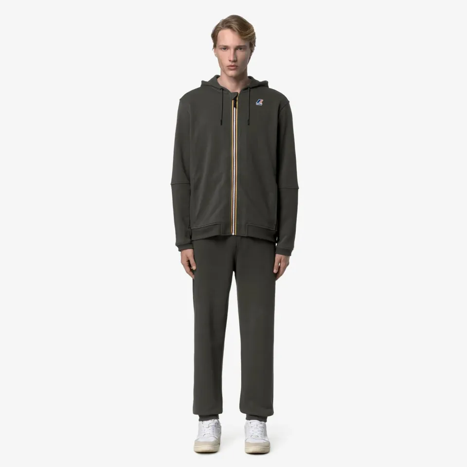 K-Way Philbert Poly Cotton pantaloni sport Green Blackish fleece