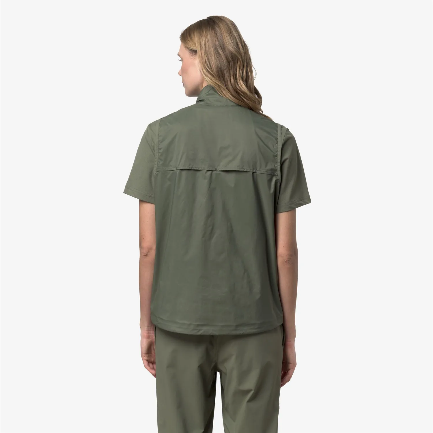 K-Way Croixer Travel vesta unisex Green Lichen impermeabila