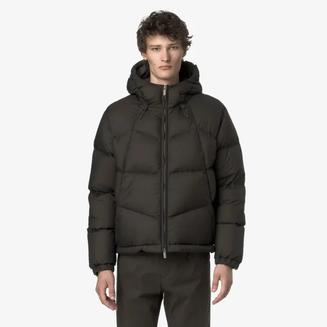K-Way Quill geaca puf barbati negru olive puf natural