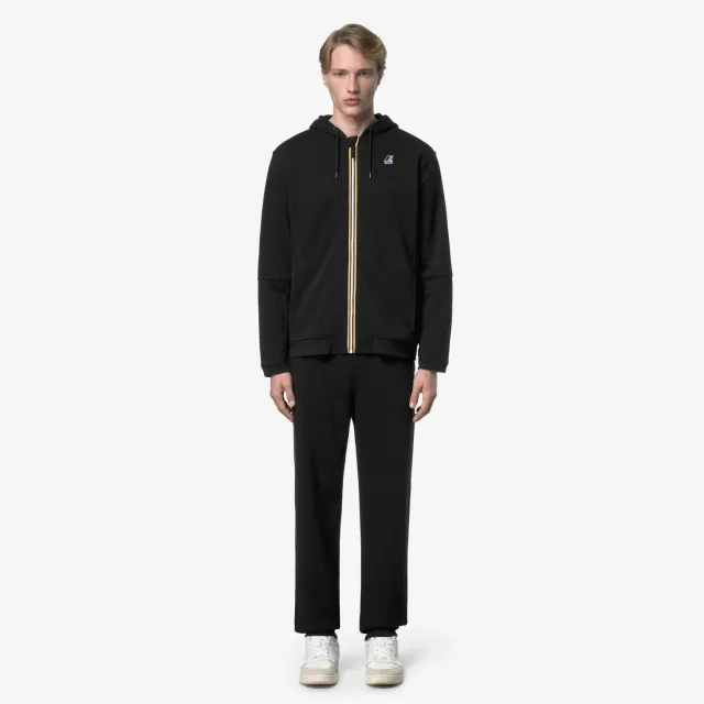 K-Way Philbert Poly Cotton pantaloni Black Pure fleece