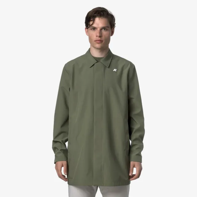 K-Way Benny Bonded Jersey palton barbati verde impermeabil