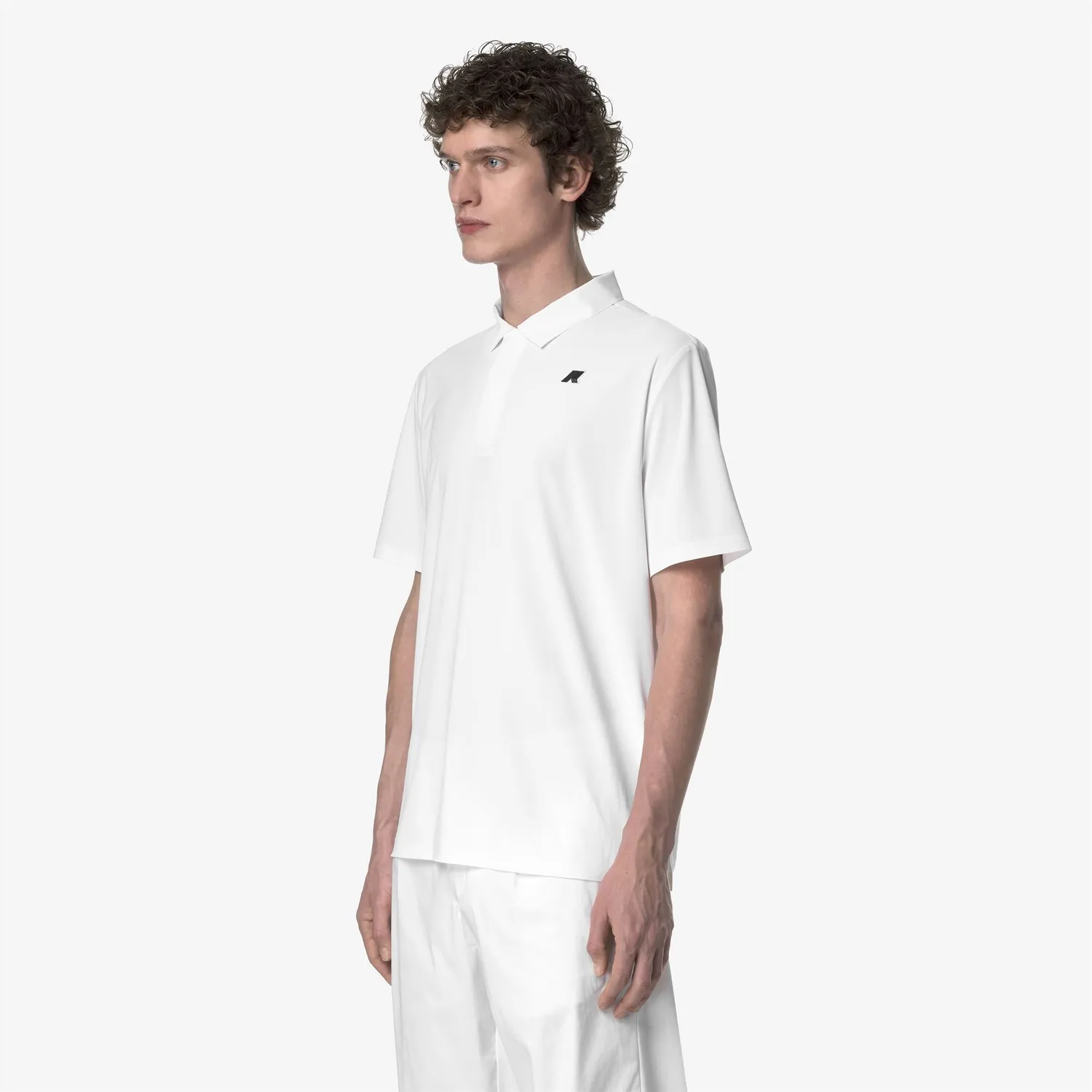 K-Way Swing tricou polo alb stretch golf