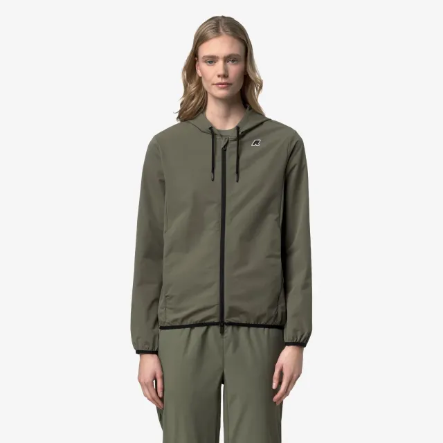K-Way Journeer Travel K5138FW fleece Green Lichen cu gluga