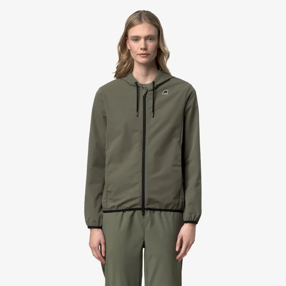 K-Way Journeer Travel K5138FW fleece Green Lichen cu gluga