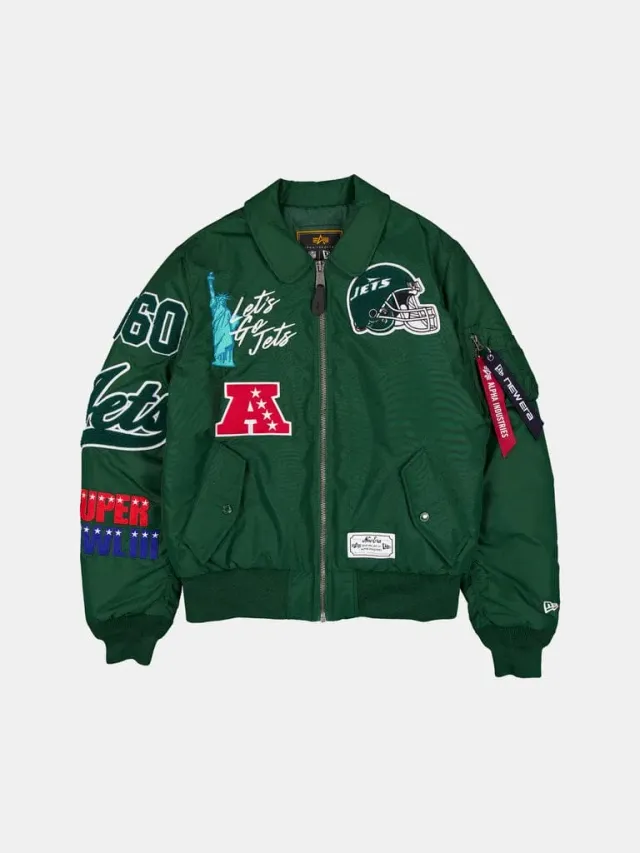 Alpha Industries MA-1 New York Jets geaca bomber verde