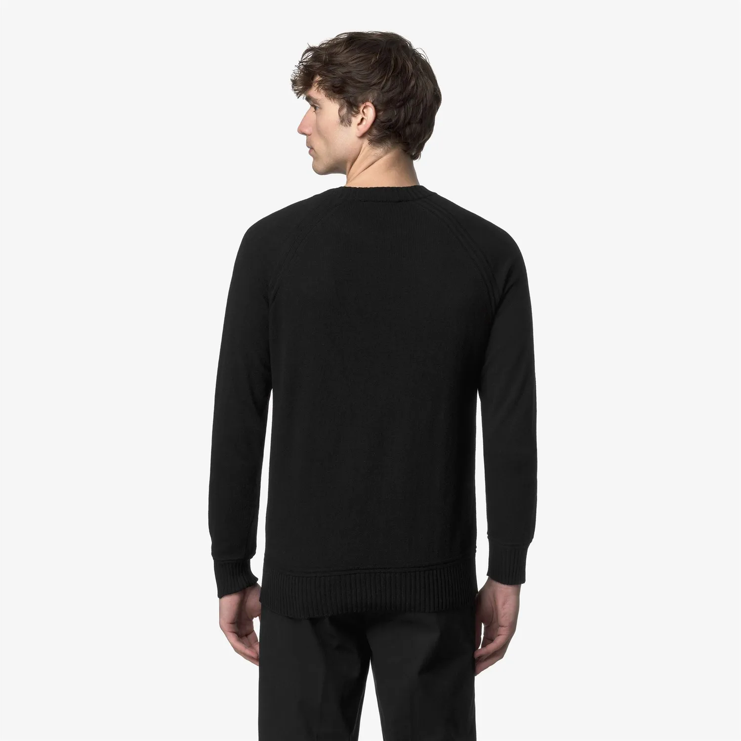K-Way Sebas Wool Cashmere pulover negru bărbați