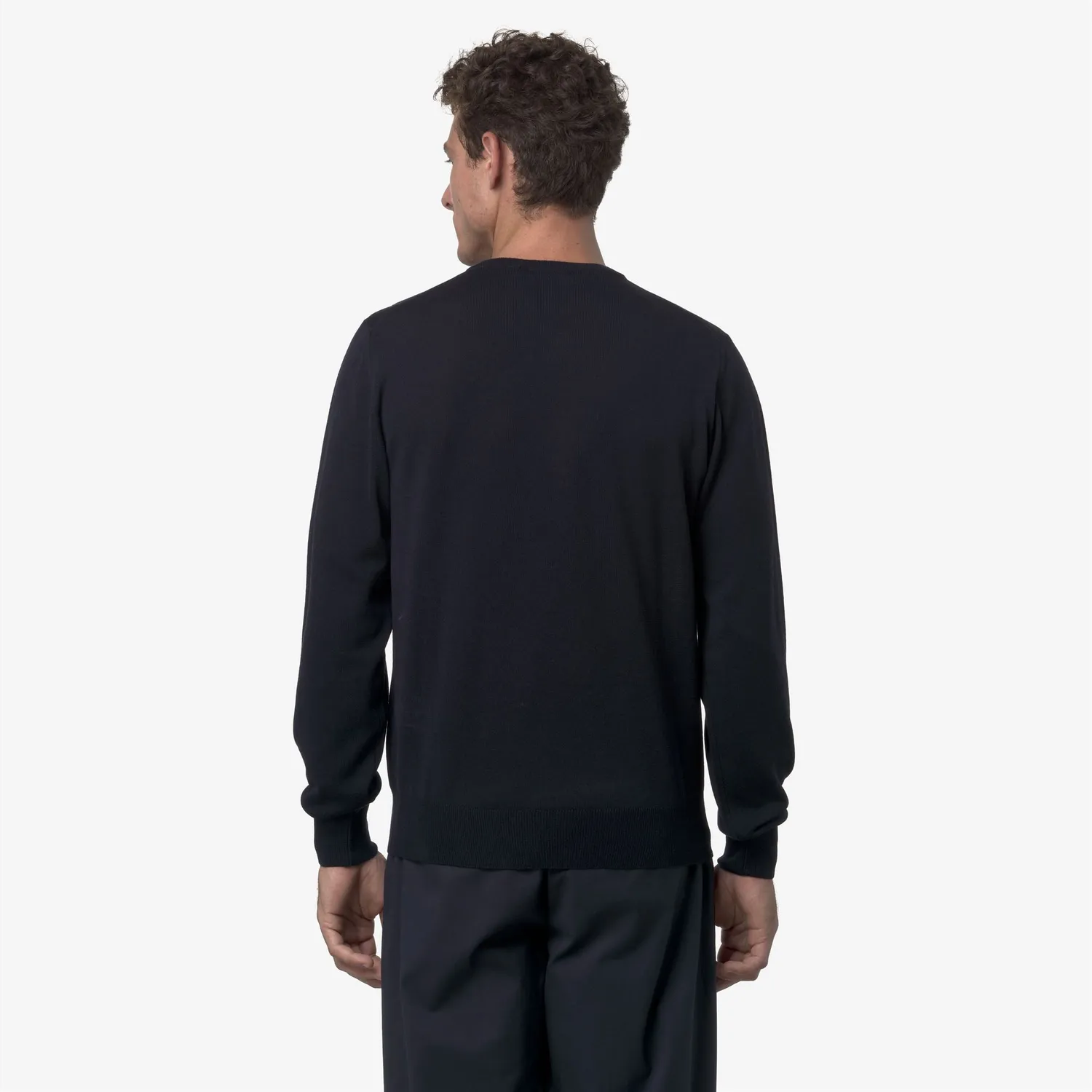 K-Way Antoine Merino pulover barbati Blue Depth lana