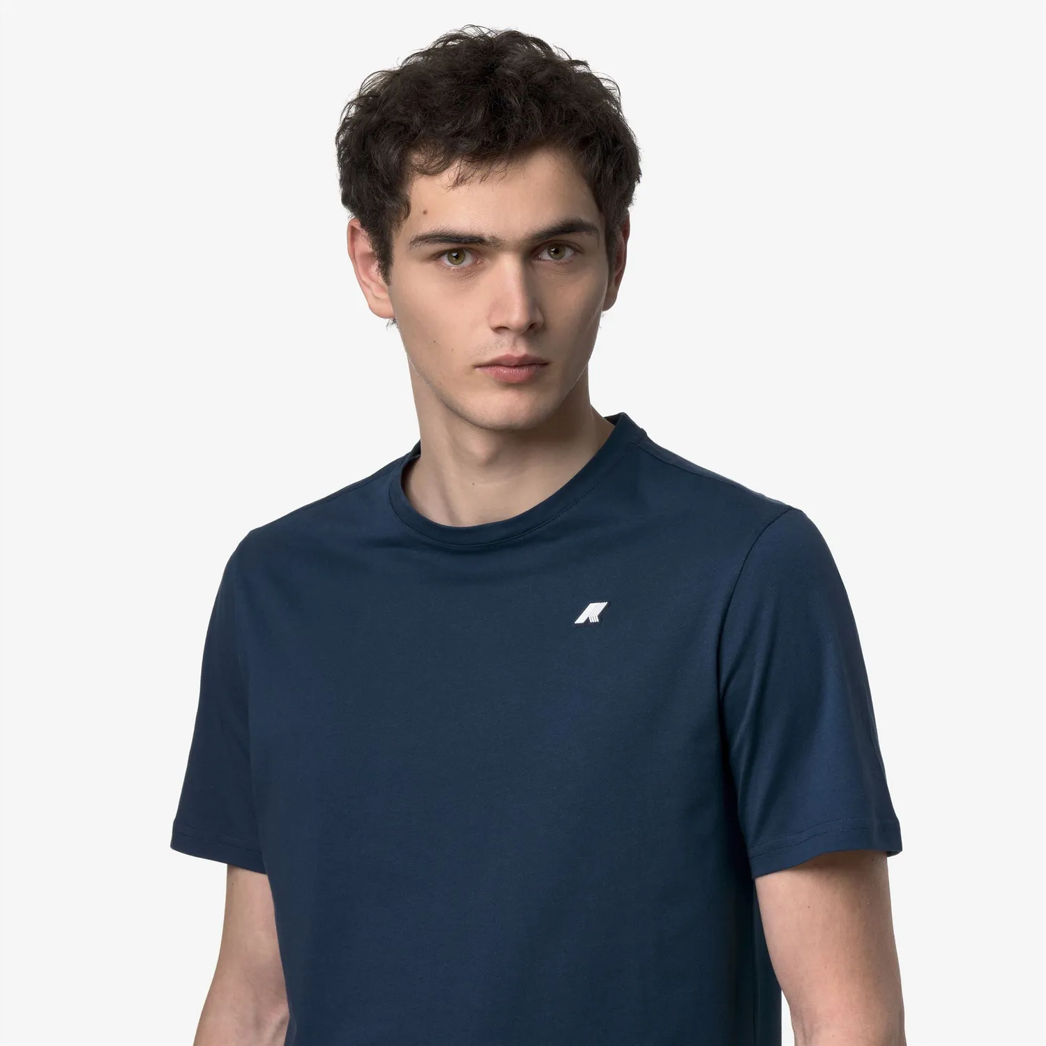 K-Way Odom Jersey Slim tricou barbati albastru bumbac
