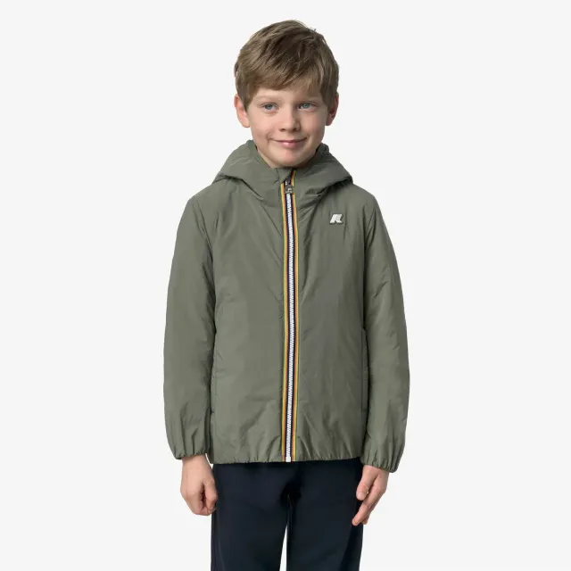 K-Way Jack Plain Warm geaca baieti verde lichen calduroasa