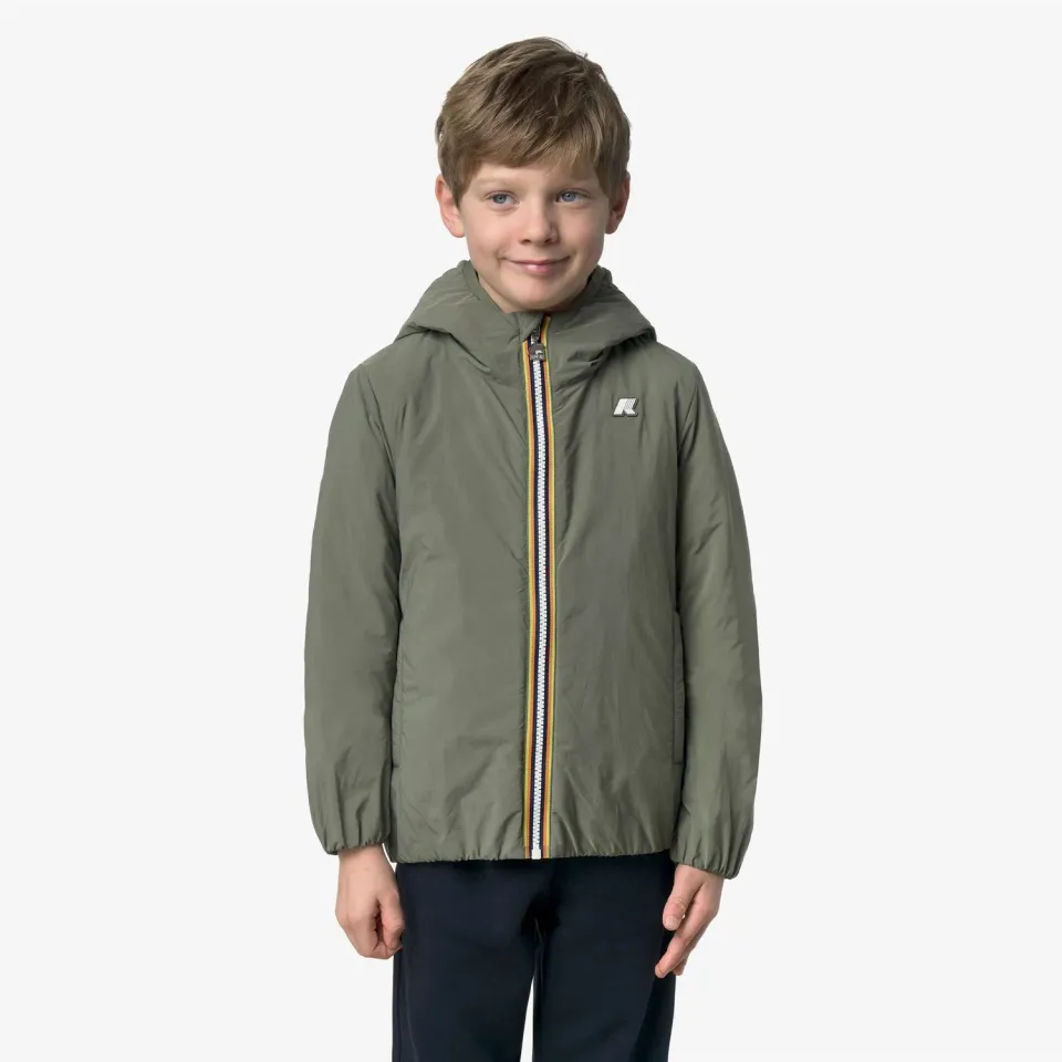 K-Way Jack Plain Warm geaca baieti verde lichen calduroasa