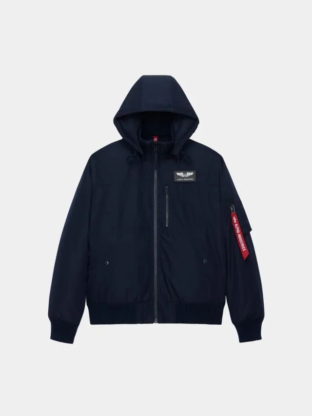 Alpha Industries MA-1 Hooded Rib geaca bomber neagra