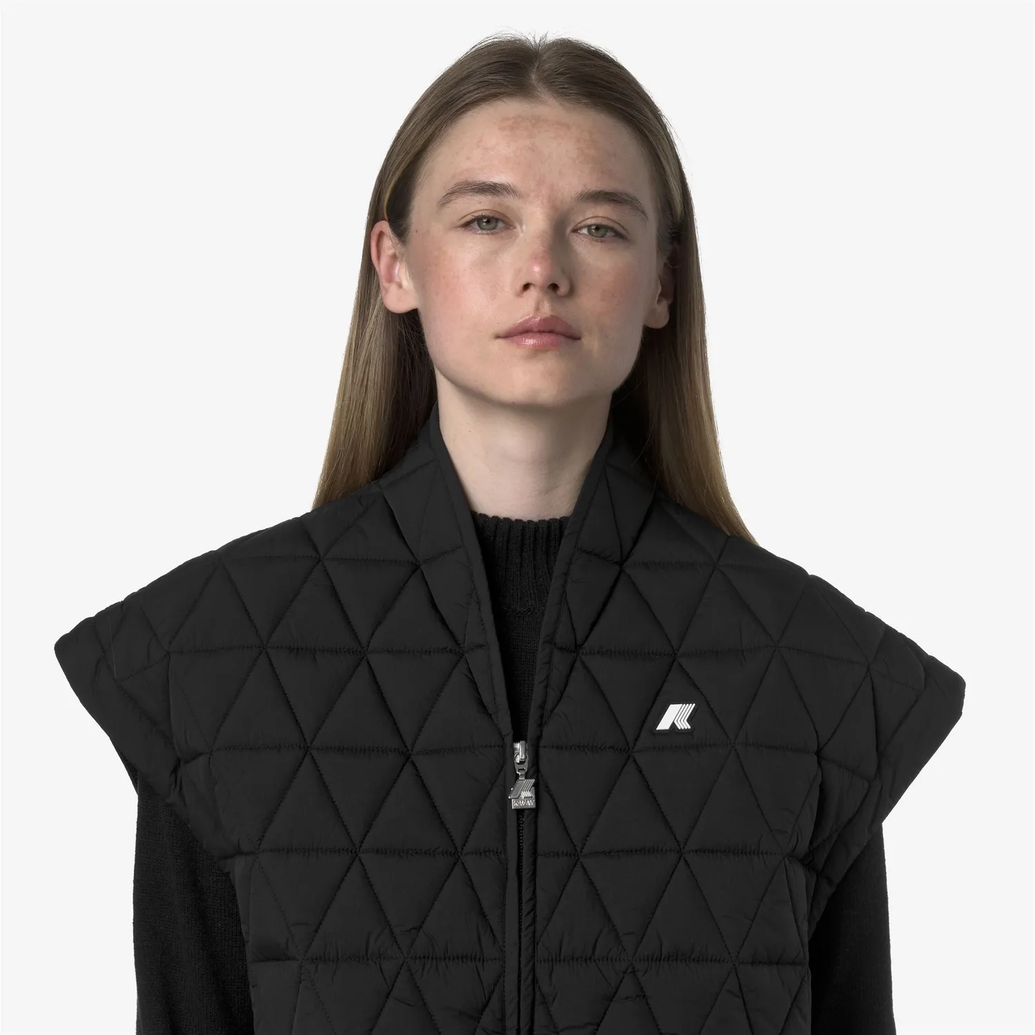 K-Way Saloire vesta dama negru matlasata