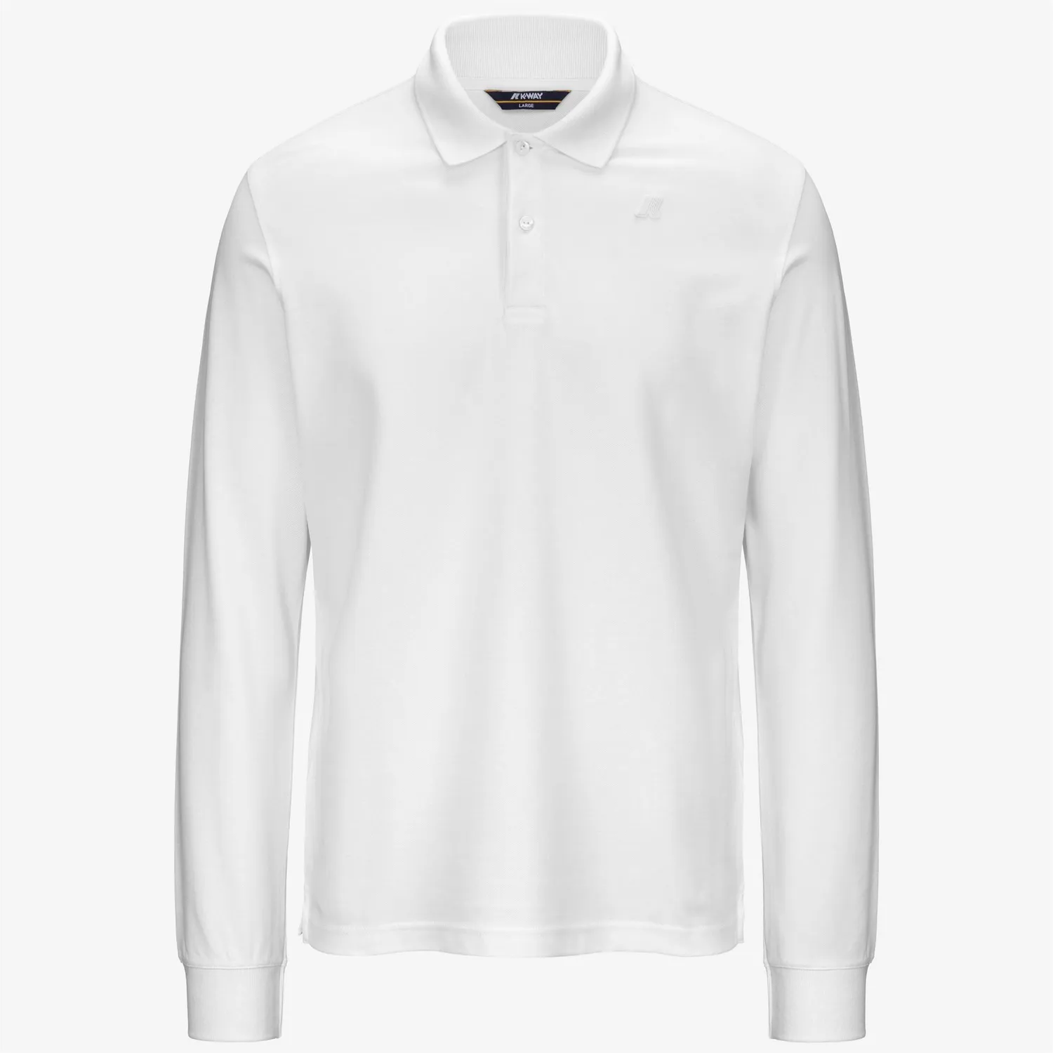 K-Way Monju Pique Slim polo barbati alb maneca lunga