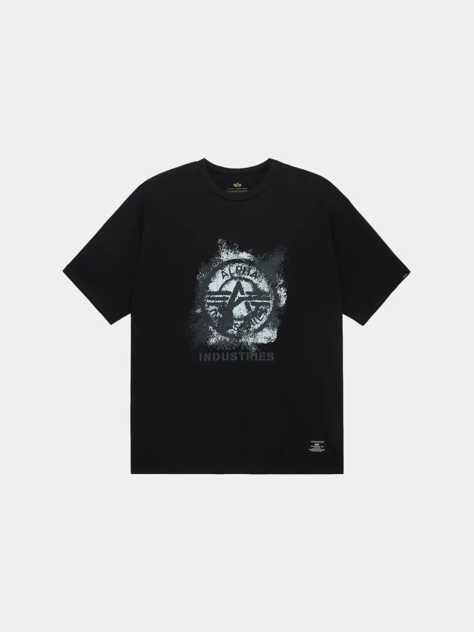 Alpha Industries Relaxed Faded Print tricou negru bumbac