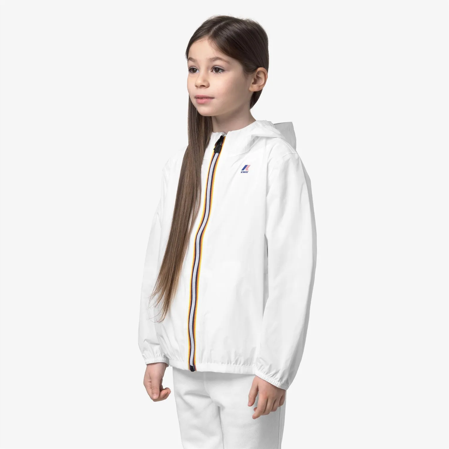 K-Way Claude 4.0 geaca copii alba impermeabila