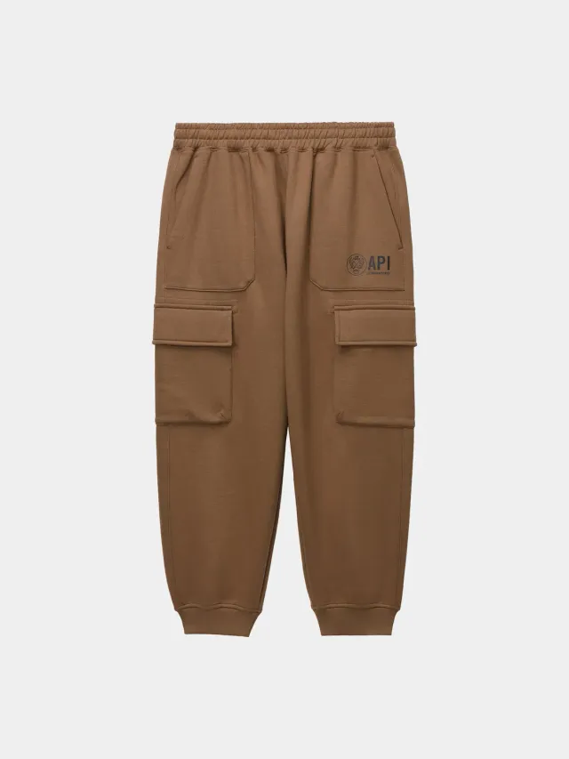 UNFRM Cargo Sweatpant pantaloni trening bej bumbac 380g
