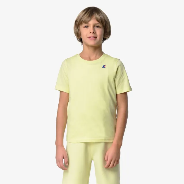 K-Way Leonide tricou copii Yellow Lime bumbac pliabil