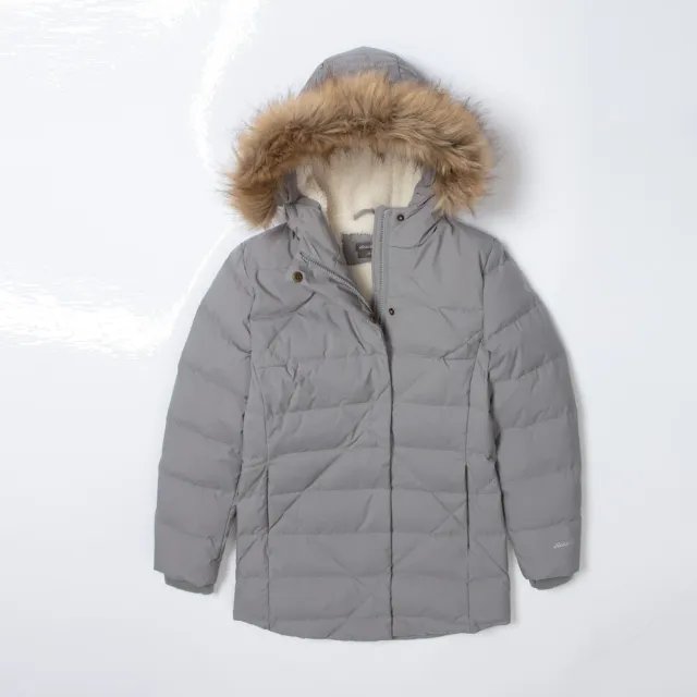 Eddie Bauer Sun Valley Frost Down parka fete gri cu puf