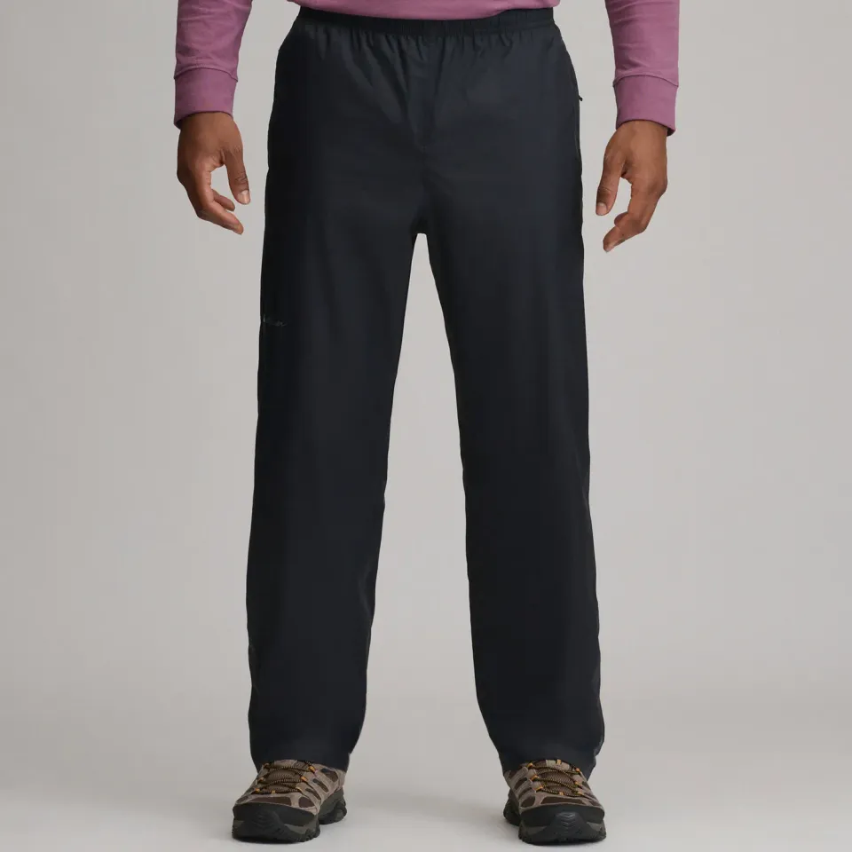 Eddie Bauer RipPac Waterproof pantaloni ploaie negri ușoară
