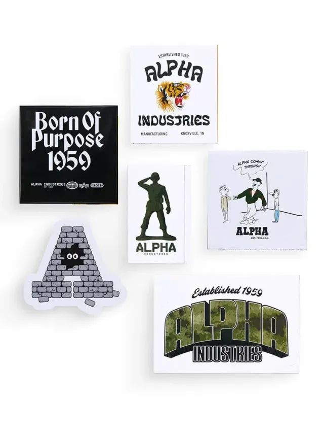 Alpha Industries Sticker Pack set abtibilduri multicolor