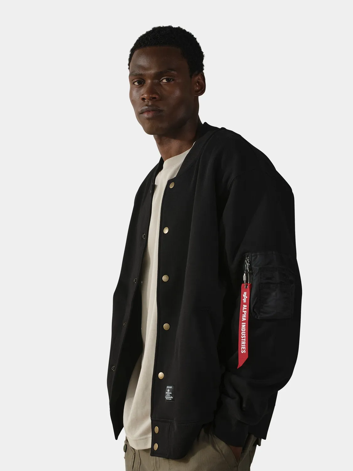 Alpha Industries MA-1 Fleece geaca verde fleece